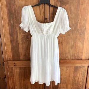 Anna Argiolera White Baby Doll Dress Size Medium